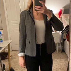 J Crew grey blazer with black lining - petite